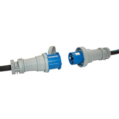 30 Amp 120/208V 3 Phase Pin and Sleeve Extension Cord - 10 AWG SOOW Black Heavy Duty Power Cable for Industrial Equipment, Construction Sites, and Outdoor Events