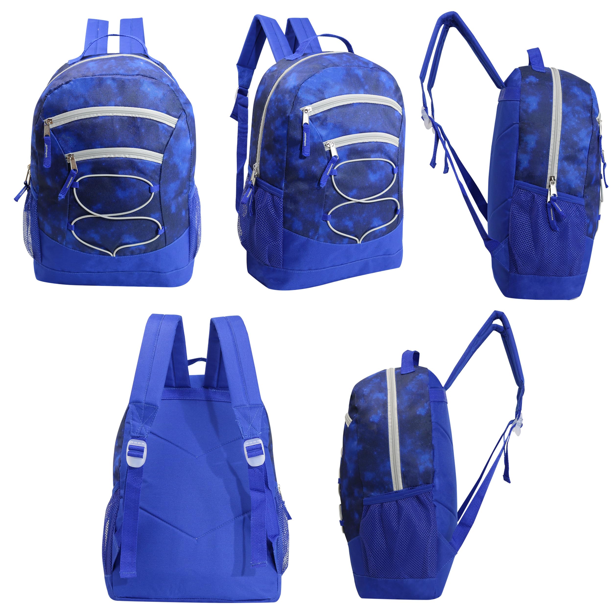 8-Pack 17 Inch Backpacks with 18-Piece School Supplies Kit - Includes Pens, Pencils & Crayons - Bulk Backpack Bundle for Elementary, Middle & High School Students - 8 Colorful Styles - Perfect for School, Travel & Daily Use