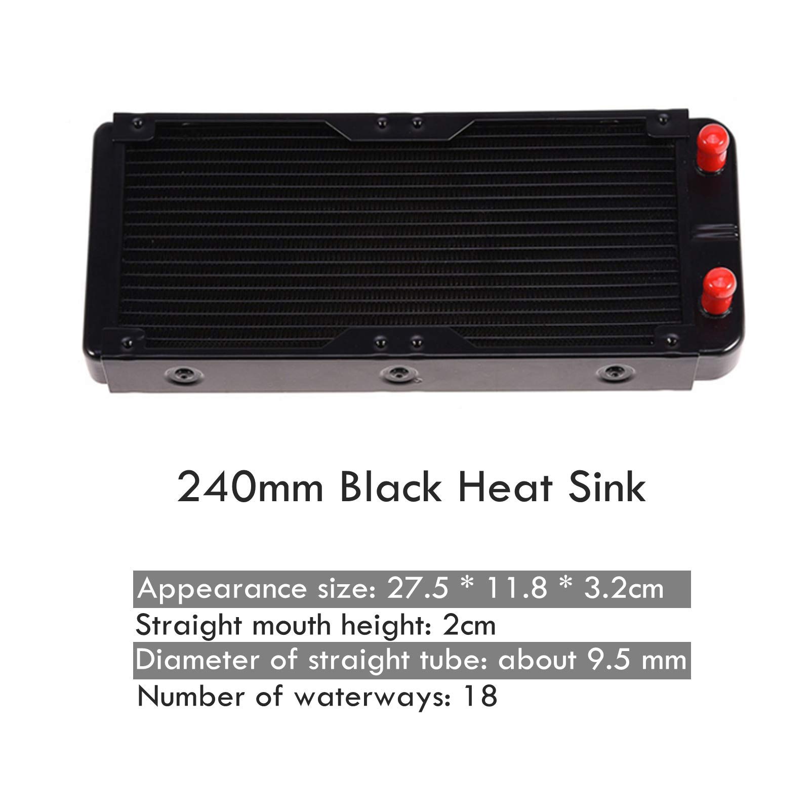 EBTOOLS 240mm Water Cooling Kit - DIY Liquid CPU Cooler with Heat Sink, GPU Block, Pump Reservoir & LED Fan - PC Water Cooling System for Gaming & Overclocking - Perfect for High-Performance Computers & Workstations