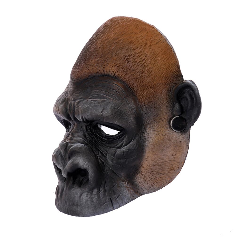 STOBOK Halloween Mask - PU Foam Monkey Full Face Mask for Adults & Kids - Perfect for Halloween Parties, Cosplay, and Costume Events