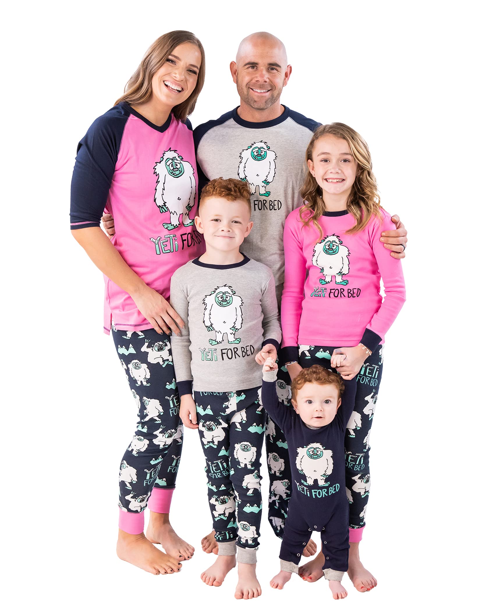 Lazy One Yeti Matching Family Pajamas for Adults & Kids - Cozy Bedtime Wear