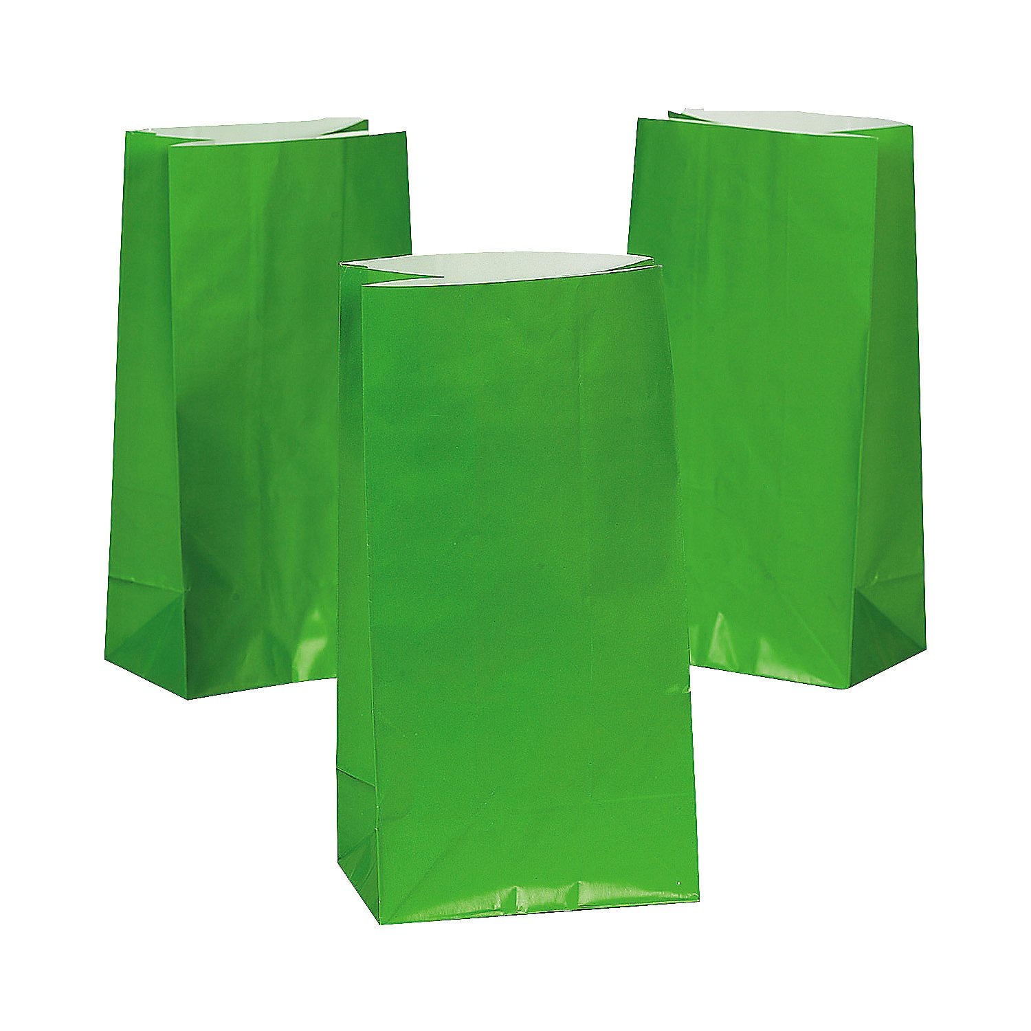 Eco-Friendly Green Paper Party Bags - 12 Pack Biodegradable Treat Bags for Birthday, Halloween & Christmas Celebrations - Perfect for Candy, Gifts & Party Favors