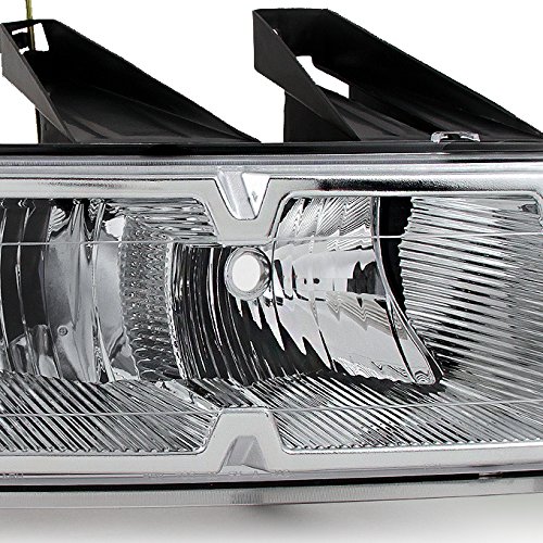 AKKON Replacement Headlights & Tail Lights Combo for Chevy Colorado/Canyon - Red & Clear LED Head Lamps & Tail Light Set for Off-Road, Night Driving & Car Customization