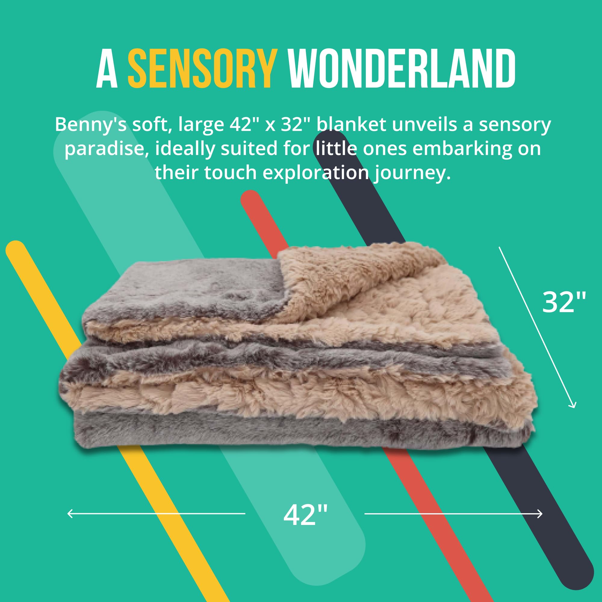 Benny Bunny Blankie Bestie - 2-in-1 Stuffed Animal & Blanket | Ultra Soft Sensory Plush Toy for Babies, Toddlers & Kids | Perfect Baby Shower Gift & Comfort Blanket for Boys & Girls (Beige) - Ideal for Bedtime, Travel & Sensory Play