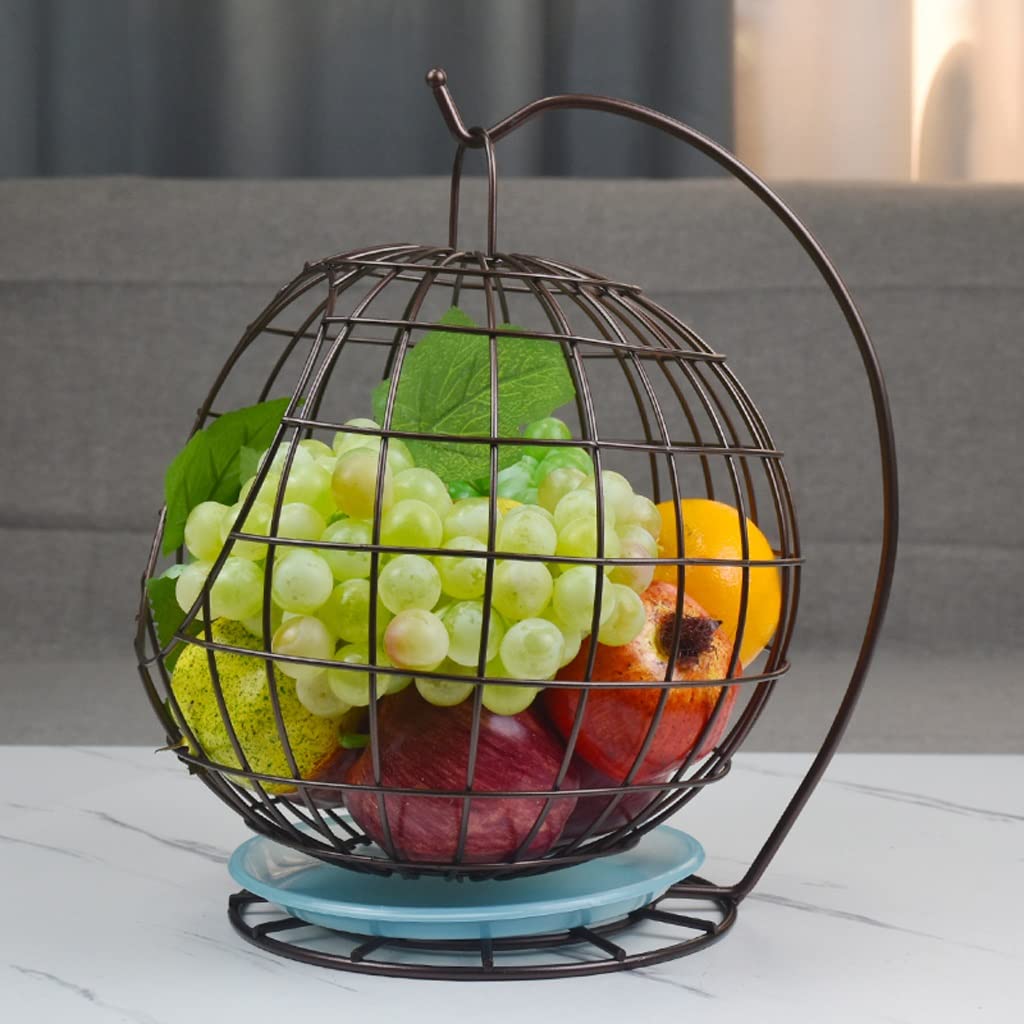 Iron Arts Fruit Basket Bowl - Bronze Decorative Fruit Holder for Kitchen Counter, Table, Home Decor | Banana Hanger & Storage Solution for Fresh Fruits Display