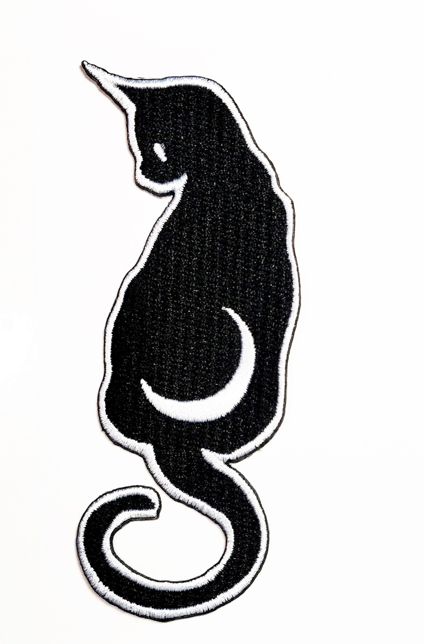 Black Cat Halloween Iron-On Patch - Adorn Jeans, Hats, Bags & Jackets - Perfect for DIY Costumes & Spooky Outfits