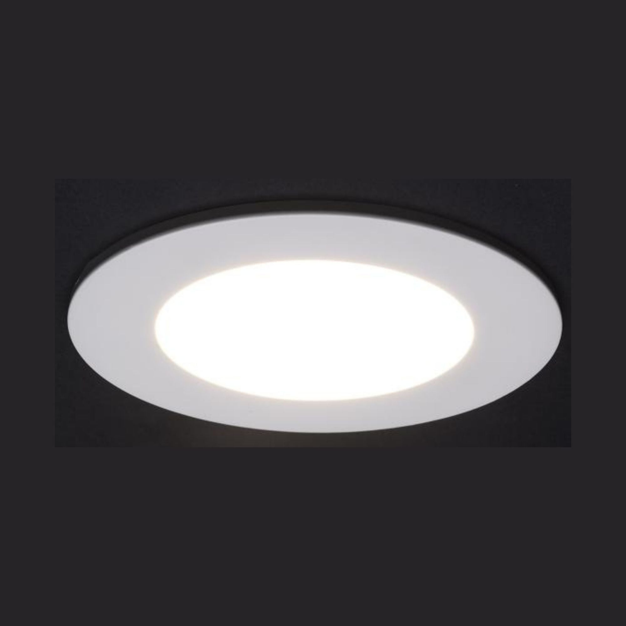 4 Inch LED Recessed Downlight with Night Light - 760 Lumens, Adjustable CCT (2700K-5000K), White Round Trim - Perfect for Bedroom, Kitchen & Living Room Lighting