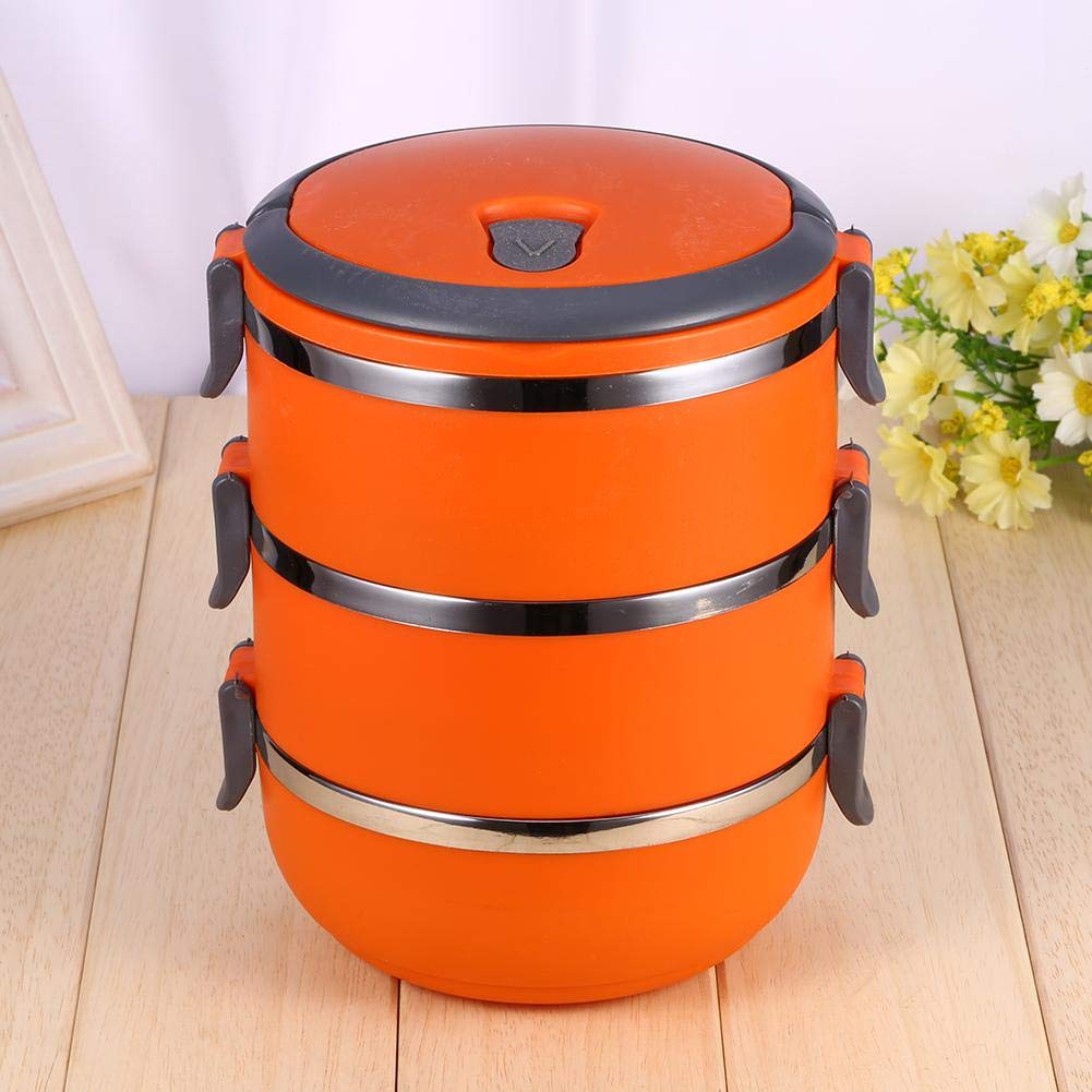 Stainless Steel Lunch Box with Lids - 1/2/3 Layer Round Food Storage Container for Picnic, Office & School | BPA-Free, Leak-Proof, Durable & Eco-Friendly