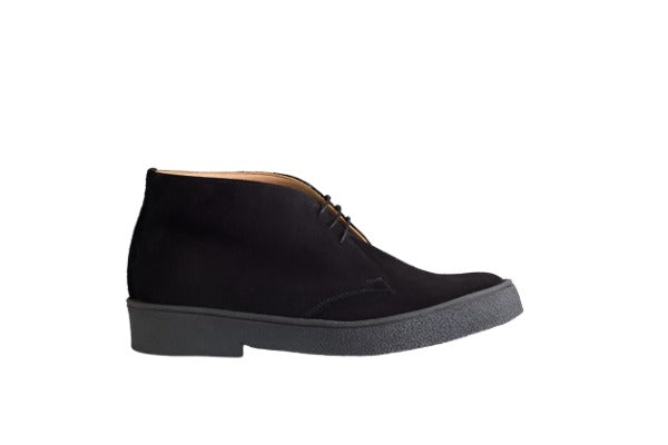 George Cox 8898 Chukka Boot - Black Suede Leather Ankle Boots for Men | Stylish Casual & Office Wear | Perfect for Everyday Outfits and Business Casual Occasions