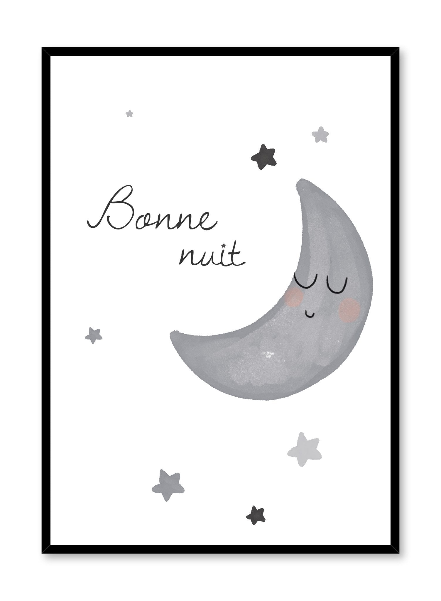 Good Night Poster - Beautiful Wall Art for Bedroom Decor, Nursery, Living Room - Perfect for Home, Office & Gift Giving
