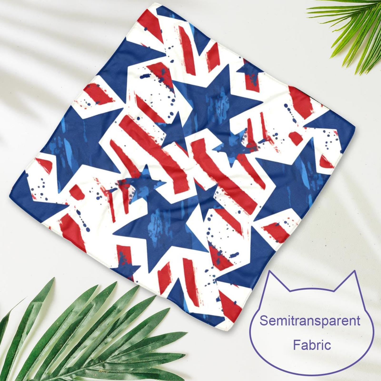 American Flag Dog Bandanas - 2-Piece Patriotic Pet Bandana Set for 4th of July, Dog Scarf & Accessories - Perfect for Independence Day Celebrations & Outdoor Adventures