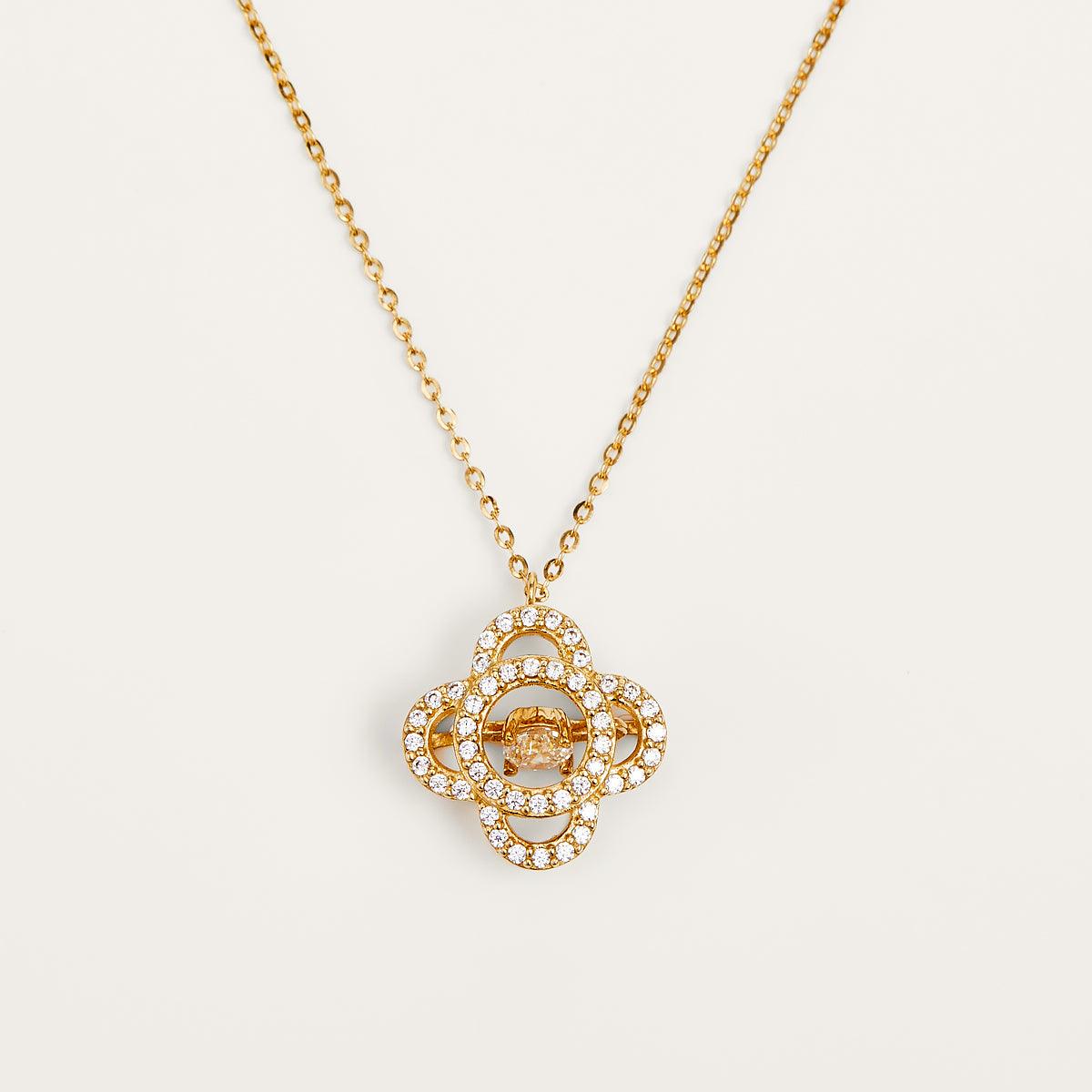 Elegant Dancing Petal Gold Pendant Necklace for Women - Perfect Gift for Valentine's Day, Anniversary & Special Occasions