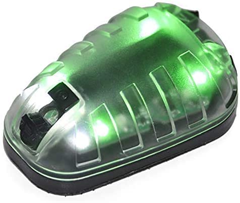 Tactical Helmet Light - LED Green Red Strobe Signal Light for Airsoft, Survival & Outdoor Activities - Waterproof Helmet Marker Light with Fast Flash - Perfect for Night Operations, Hunting & Emergency Signaling
