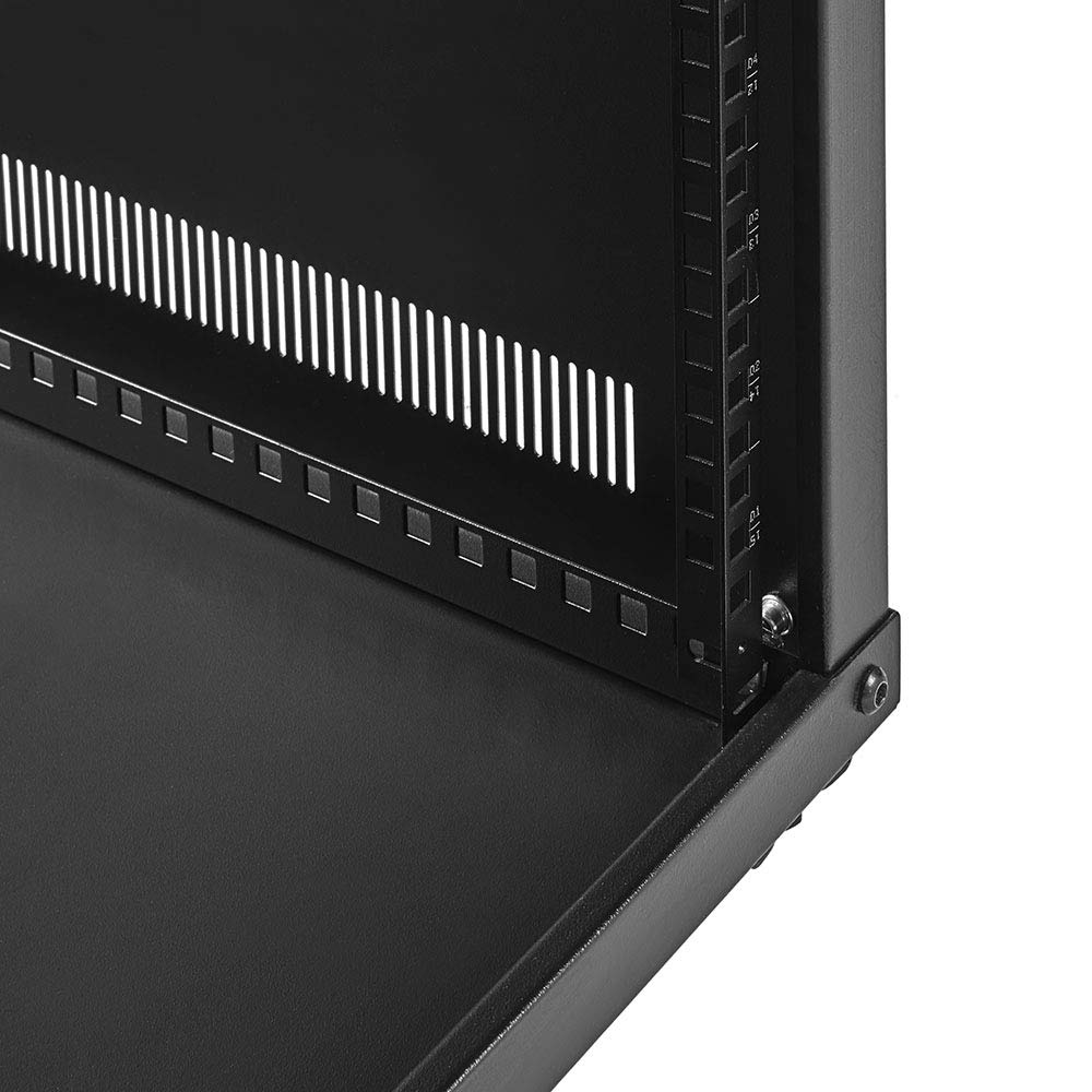 NavePoint 12U Portable Server Rack with Wheels - Adjustable 19-Inch Network Rack Open Frame for IT Equipment, Telecom & A/V - Heavy Duty 132lbs Capacity, Up to 22.6