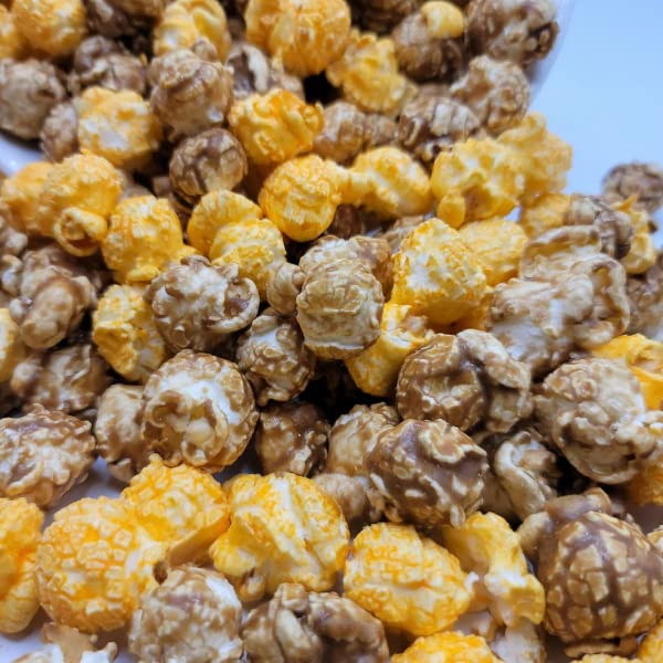 HR Poppin' Snacks Double Delicious Cheese & Caramel Popcorn - 6 Pack | Gourmet Movie Night Snack, Party Treat & Office Breaktime Indulgence
