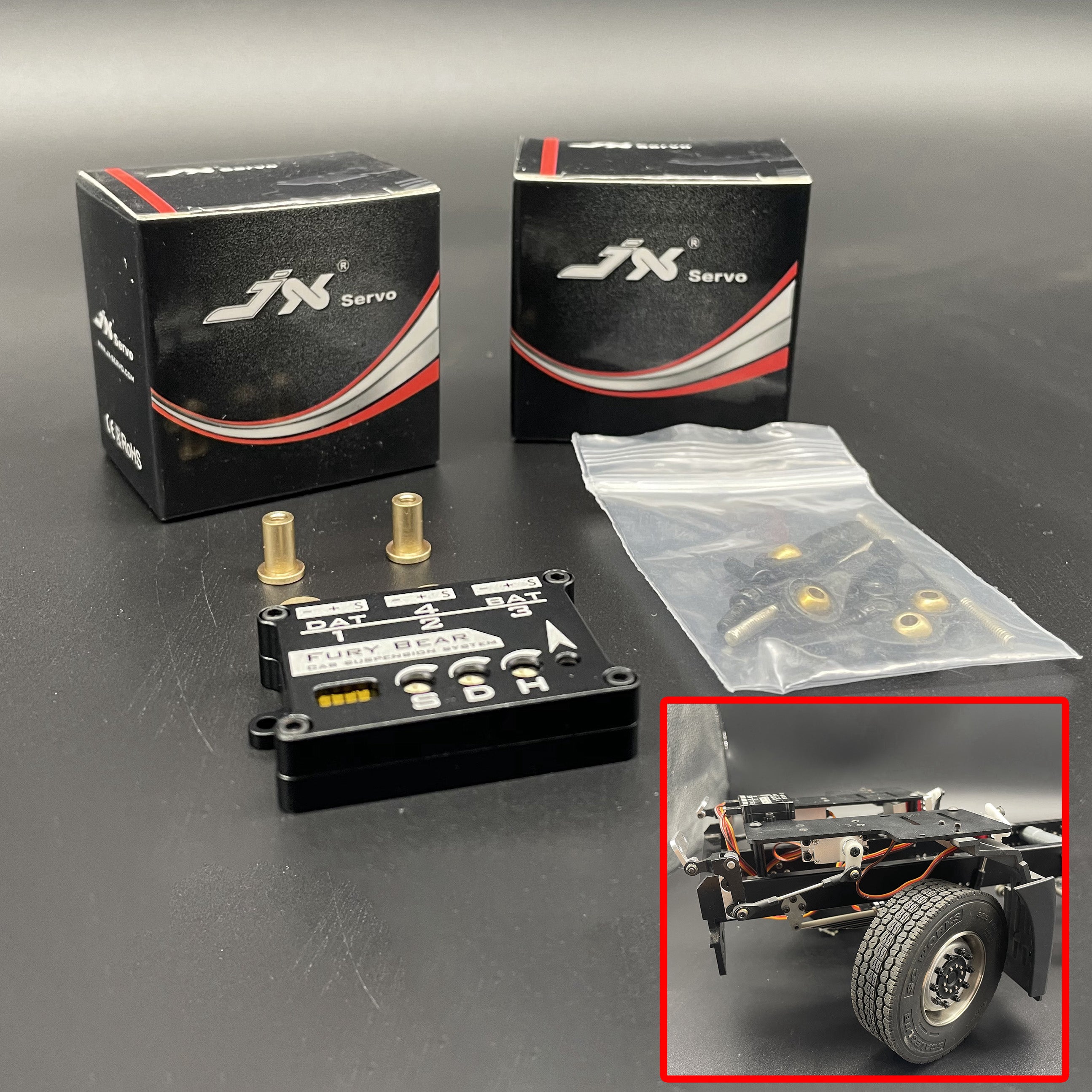 Upgraded Cab Suspension System Servo for 1/14 LESU RC Tractor Truck Model - High Performance Remote Control Vehicle Spare Parts - Perfect for Off-Road Racing and Crawling Scenes