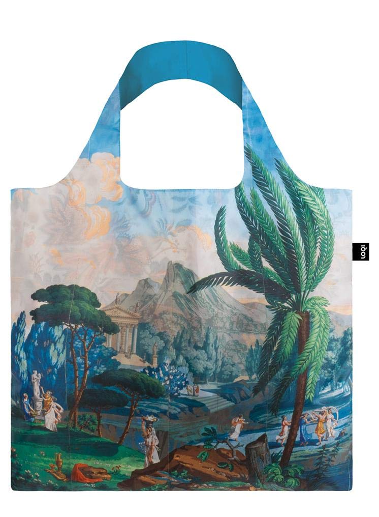 LOQI Multicolor Travel Tote Bag - Lightweight Foldable Reusable Shopping Bag for Groceries, Beach, Gym & Daily Use