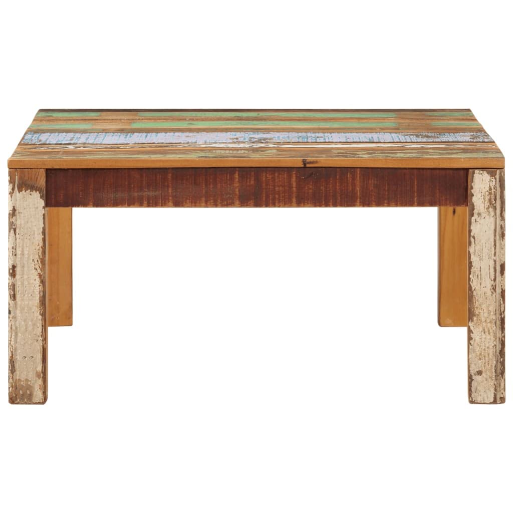 Rustic Square Coffee Table with Storage - 31.5
