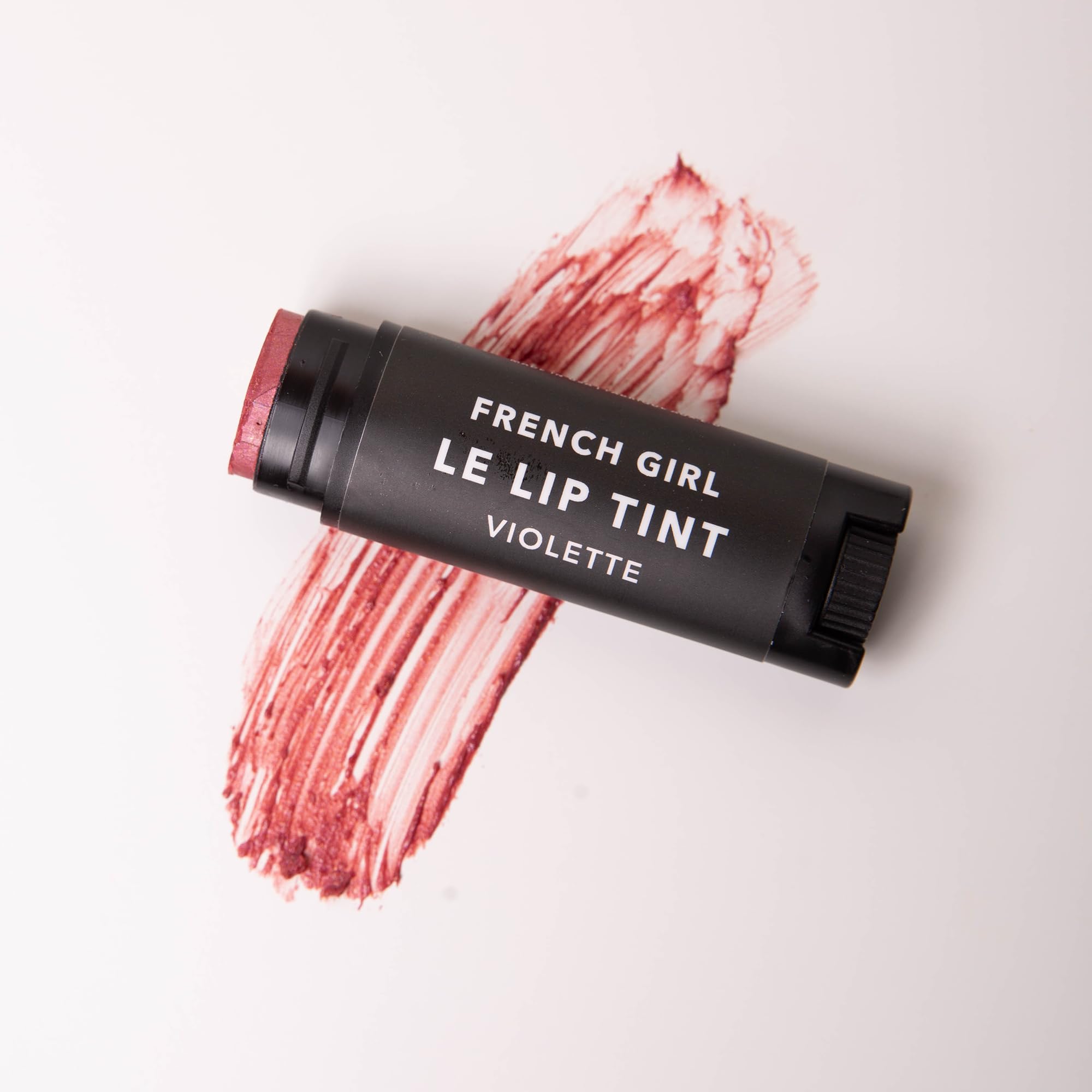 French Girl Le Lip Tint - Moisturizing Vegan Lip Balm with Organic Ingredients | Buildable Sheer Coverage & Shine | Clean, Cruelty-Free Formula in Violette | Perfect for Daily Wear, Date Nights & Natural Makeup Looks