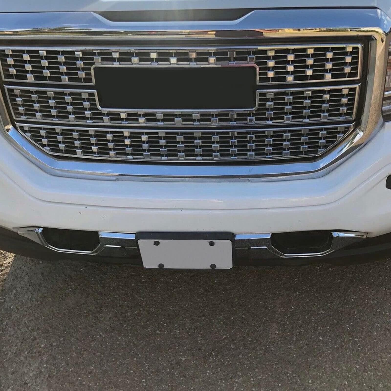 GMC Sierra 1500 Front Bumper Skid Plate 2016-2018 - Heavy Duty Chrome Protective Armor | Off-Road & Truck Accessories | Perfect for Adventure & Towing Protection