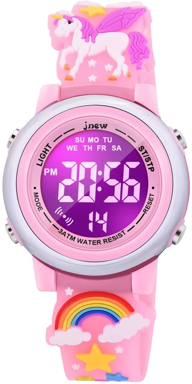 VAPCUFF LED Cartoon Unicorn Watch for Kids Girls Boys Age 3-7 - Waterproof Digital Wristwatch with Night Light, Birthday Christmas Stocking Stuffers Gifts - Perfect for School, Playtime & Special Occasions