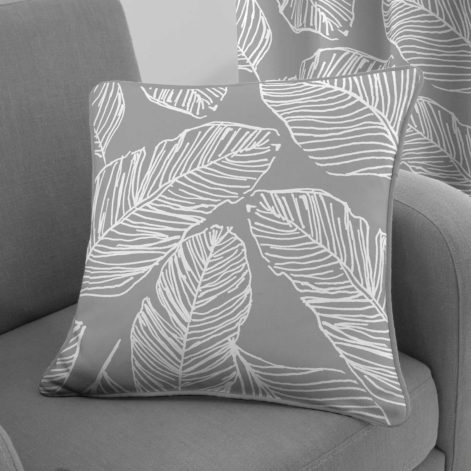 Fusion Matteo Cushion Cover - Soft Grey Decorative Pillow Case for Sofa, Bed & Home Decor | Premium Cotton Blend with Hidden Zipper