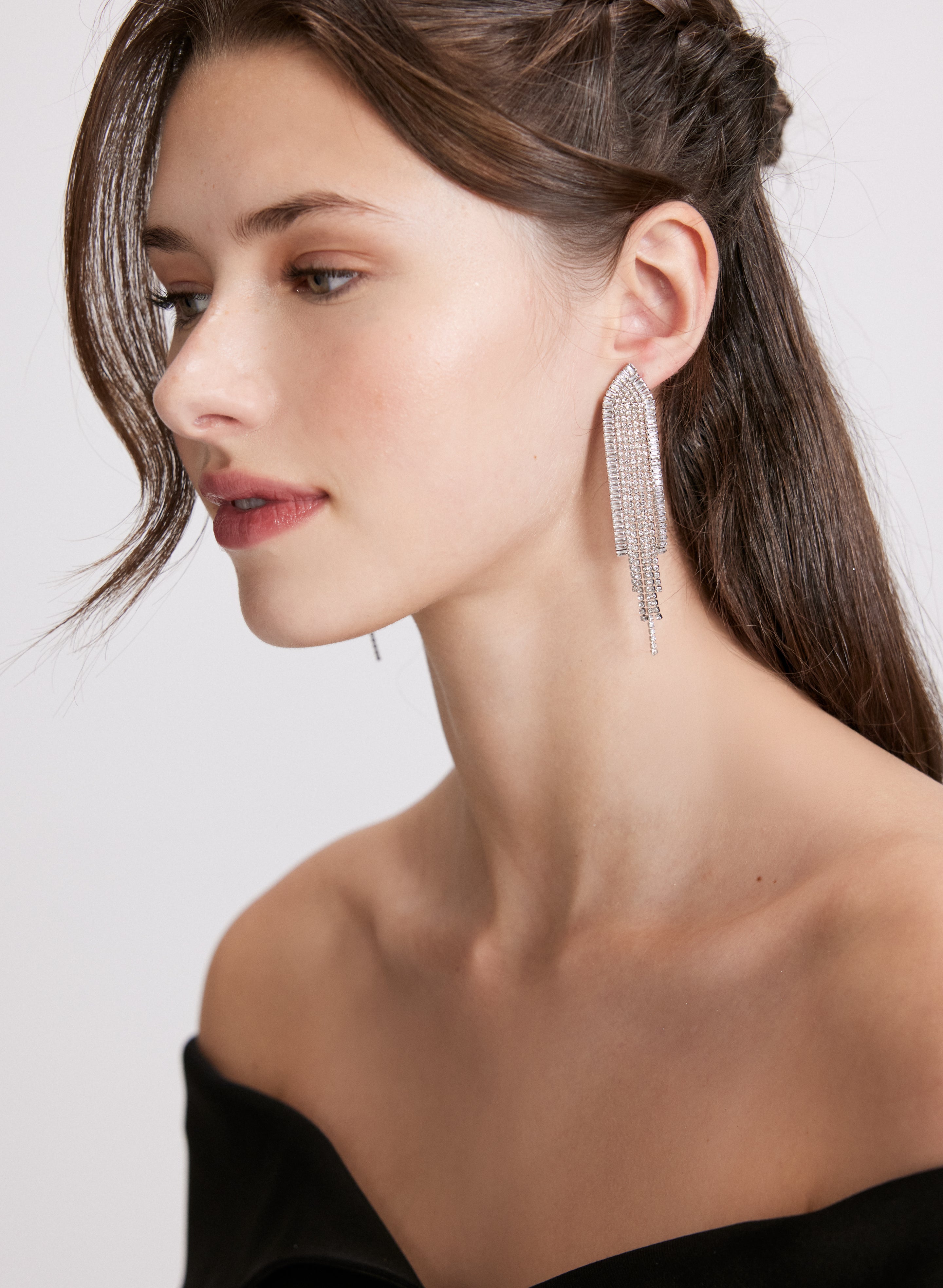 Elegant Cubic Zirconia Drop Earrings for Women - Sparkling Dangle Jewelry for Party, Wedding & Evening Wear