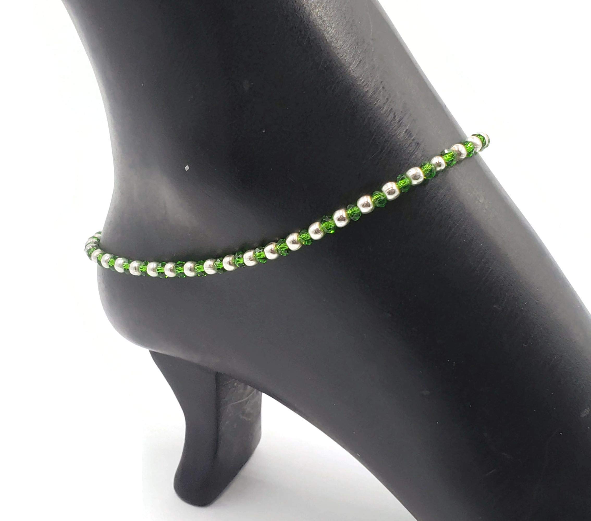 925 Sterling Silver Anklet for Women - Dainty Adjustable Ankle Bracelet with Lobster Clasp | Perfect for Beach, Summer Outfits and Everyday Wear