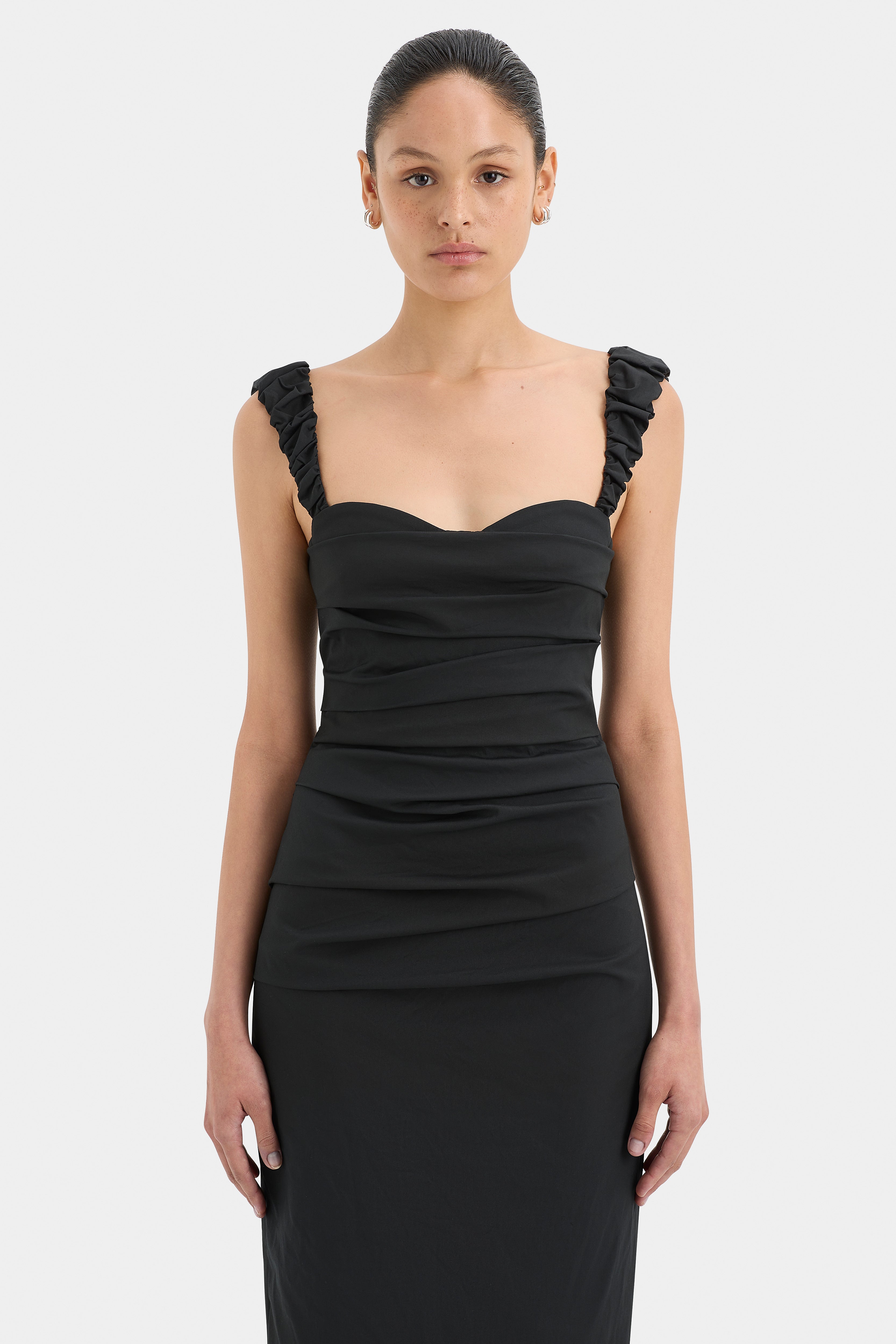 Azul Balconette Gown - Elegant Blue Strapless Evening Dress for Prom, Wedding & Formal Events