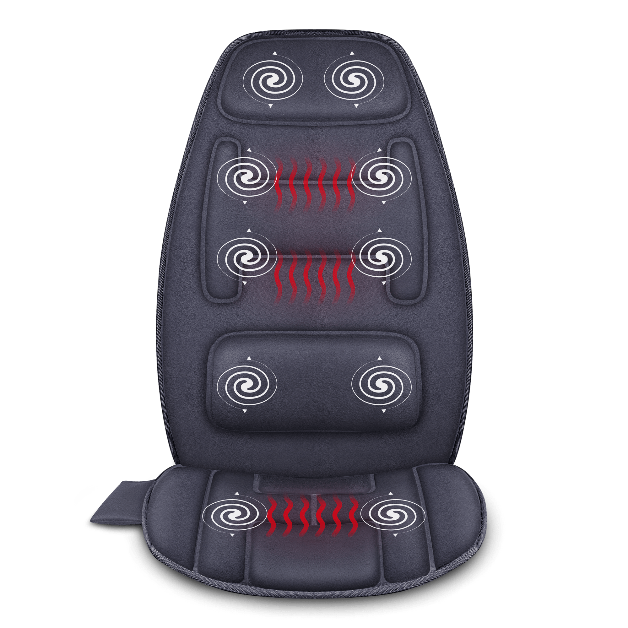 Snailax Heated Massage Seat Cushion with Memory Foam Support - Neck & Lumbar Pain Relief for Office Chair, Car Seat & Home Use