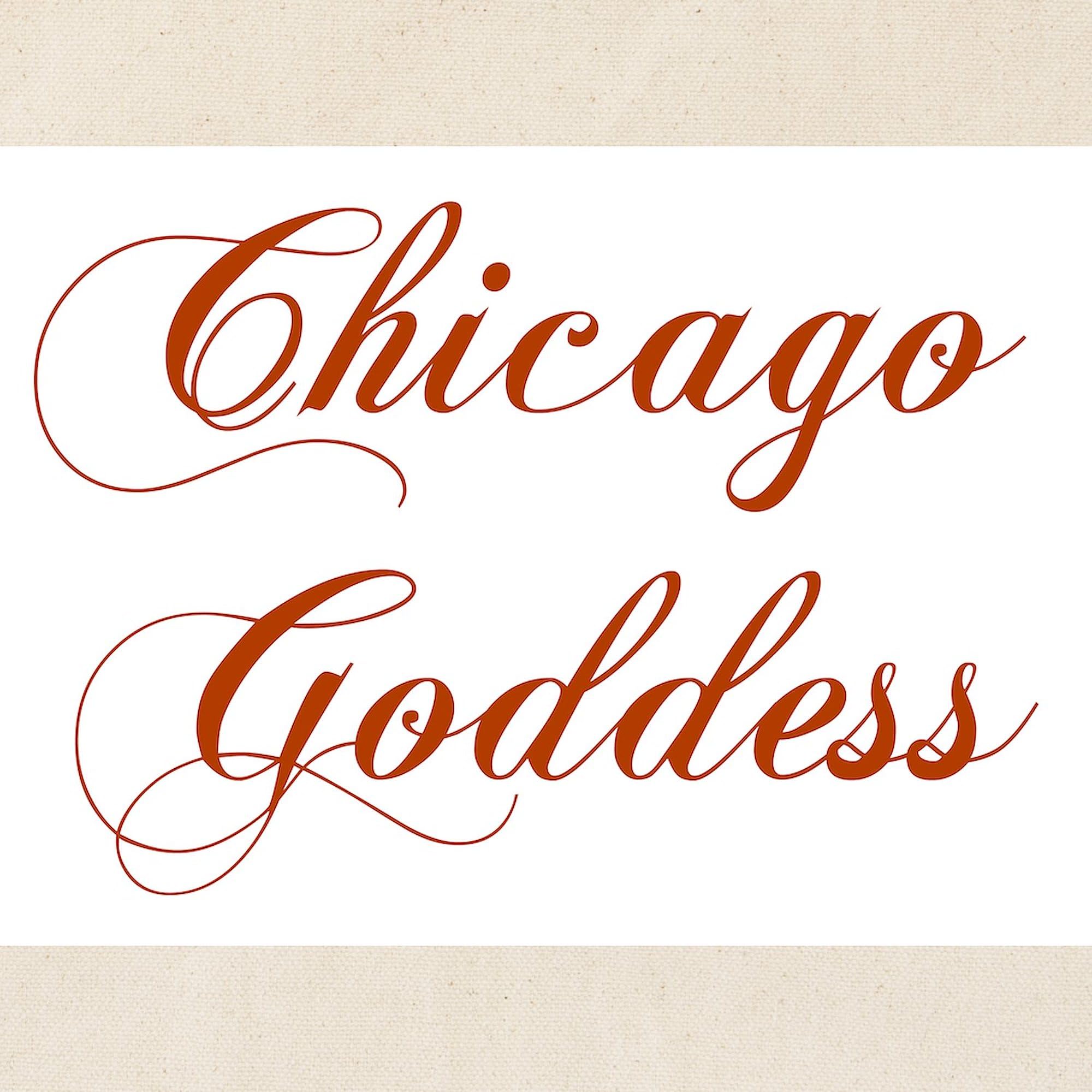 Chicago Goddess Tote Bag - Natural Canvas Reusable Shopping Bag for Women | Eco-Friendly Grocery Tote, Beach Bag & Work Tote | Perfect for Shopping, Travel & Daily Use