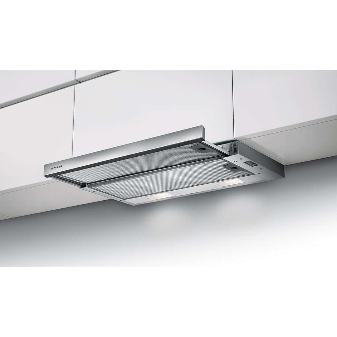 Faber Flexa Stainless Steel Range Hood Insert with Slide-Out Function - Powerful Kitchen Ventilation for Cooking, Grilling & Smoke Removal