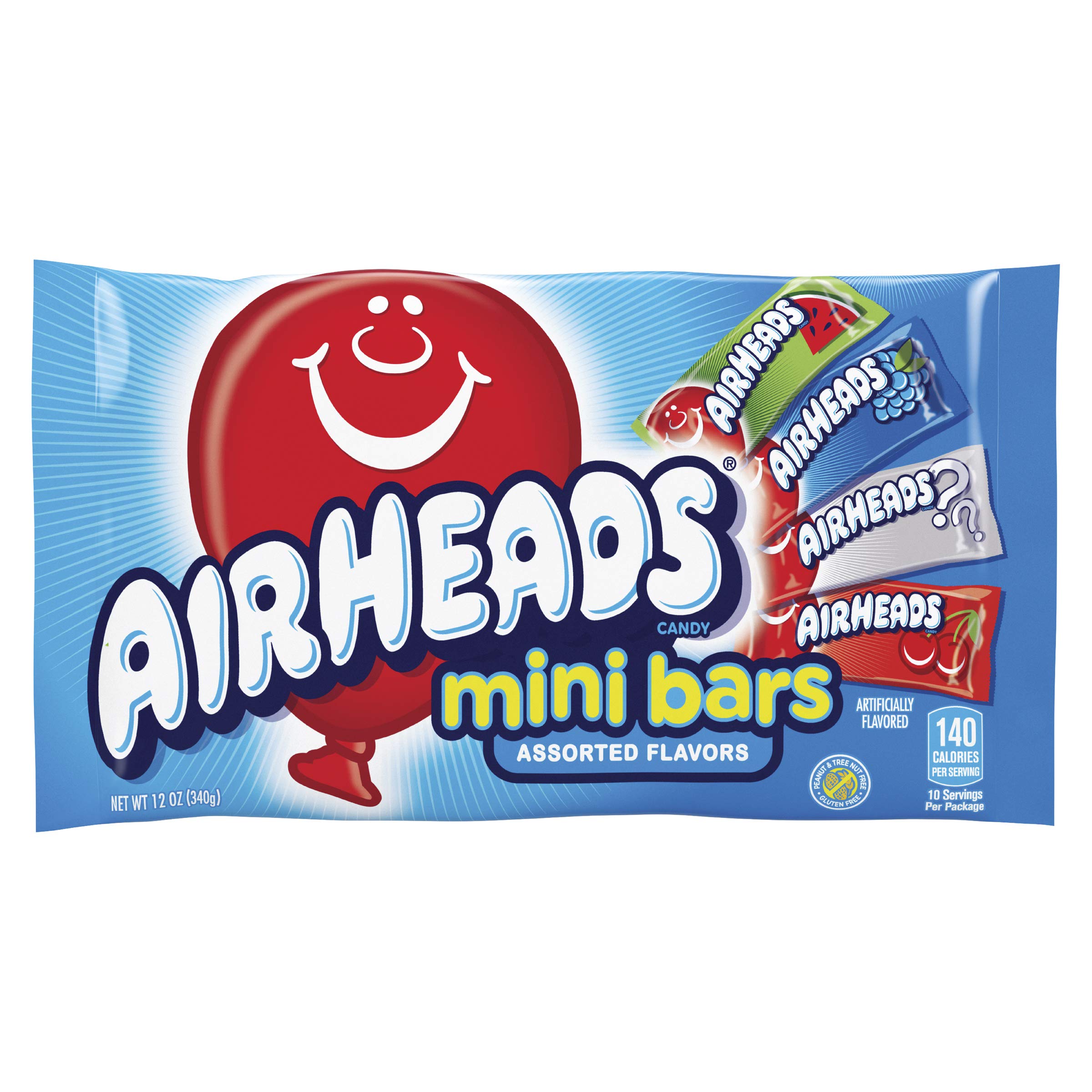 AirHeads Assorted Fruit Flavors Chewy Candy - Bulk Variety Pack for Parties, Halloween, Snacks & Movie Nights