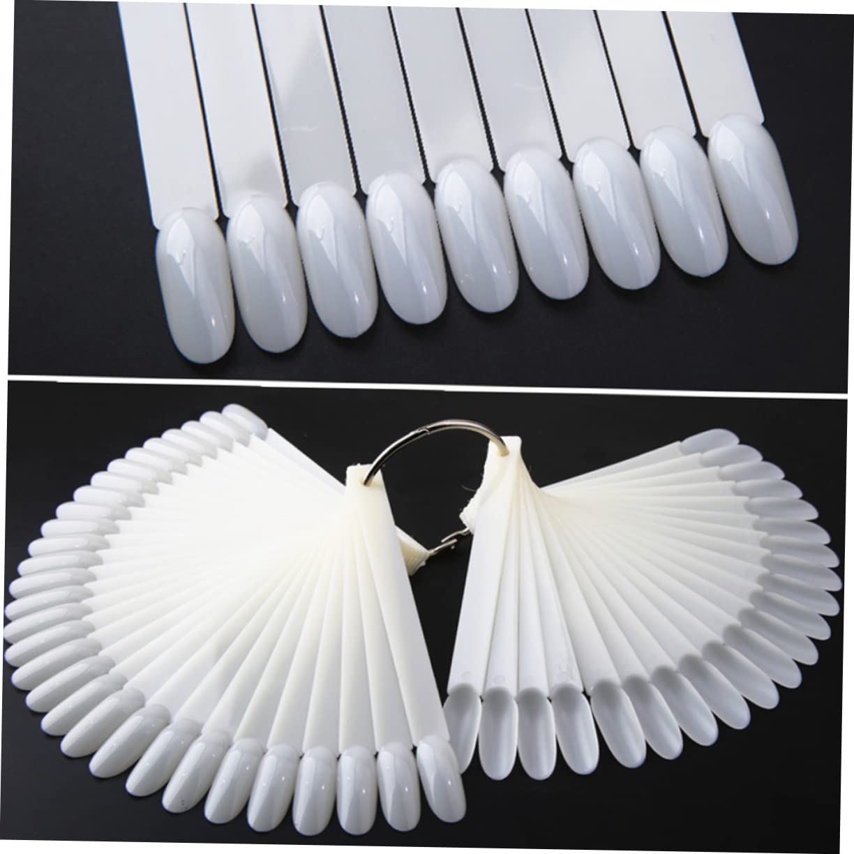 Minkissy Nail Art Display Rack - 50pcs Set of Pointed Nail Polish Sticks & Nail Tips for Professional Manicure - Perfect for Salon, Nail Studio, and Home Nail Art Practice