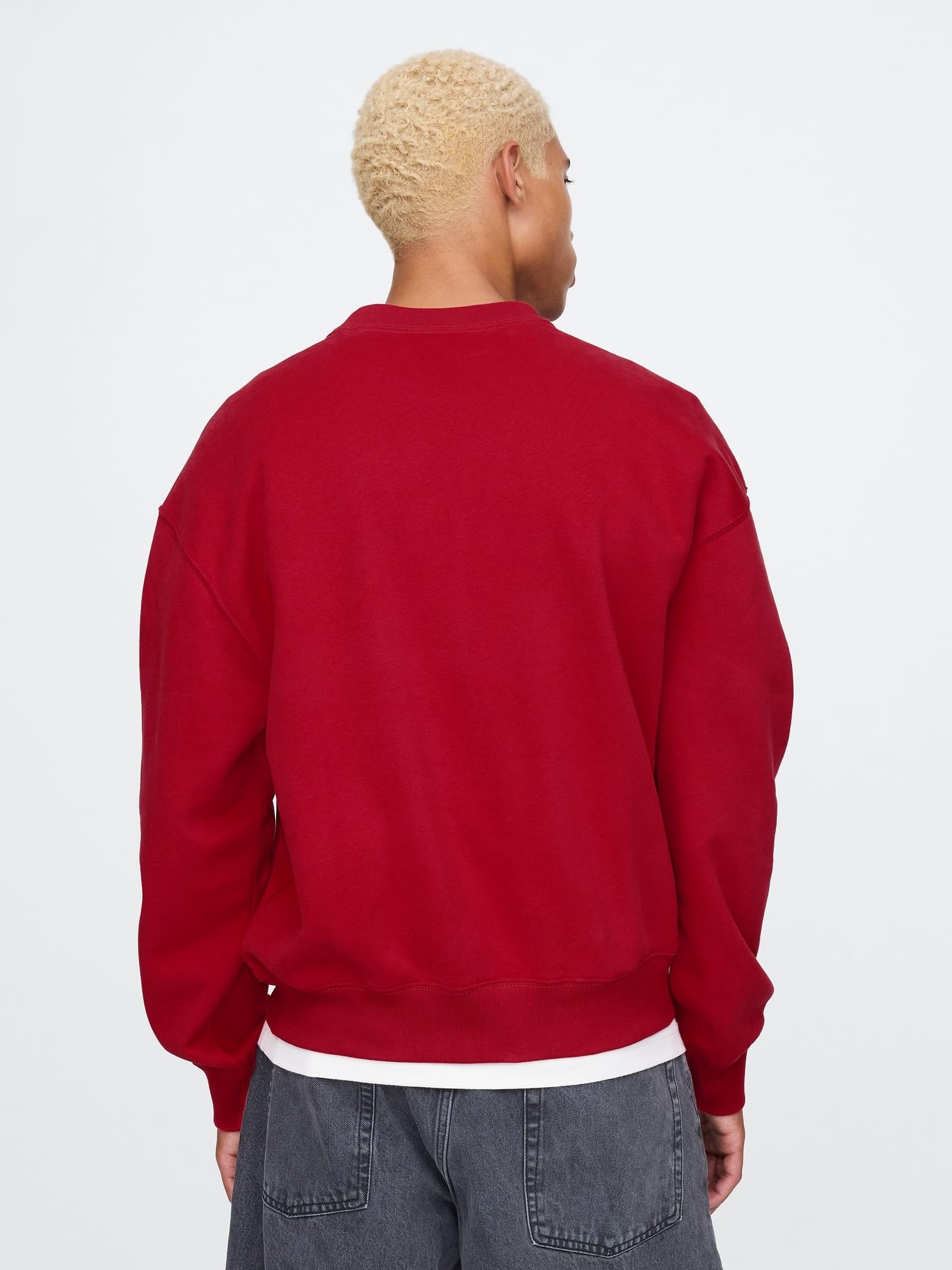 GAP Men's Logo Crewneck Fleece Sweatshirt | Soft Cotton Pullover Hoodie for Casual Wear | Perfect for Everyday Outfits, Lounge & Street Style
