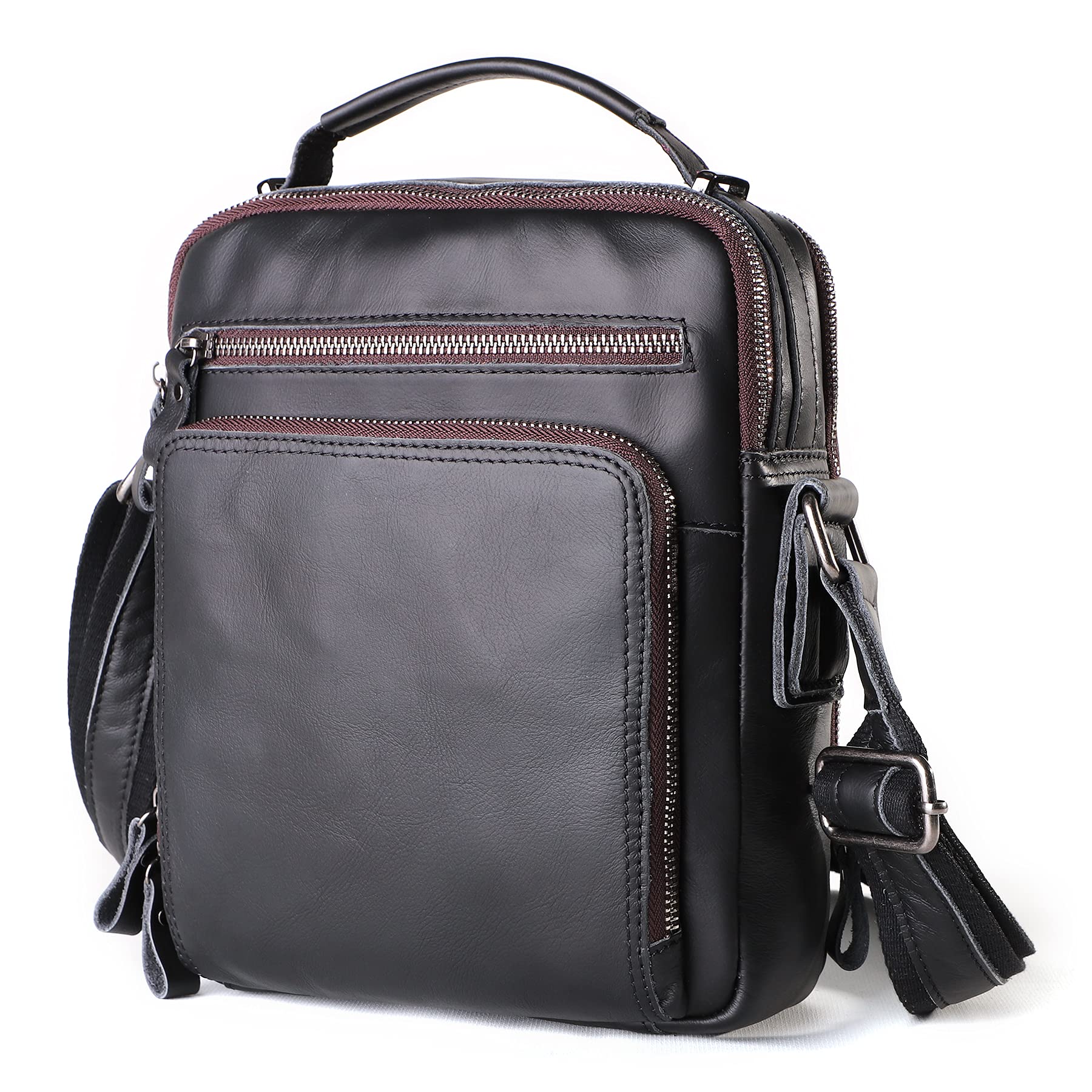 Genuine Leather Small Messenger Bag for Men - Vintage Crossbody Shoulder Bag for Work, Business & Travel - Perfect for Office, Commuting & Daily Use