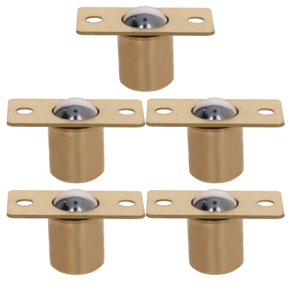 **MroMax 5Pcs Brass Ball Catch for Closet & Cabinet Doors - 0.65