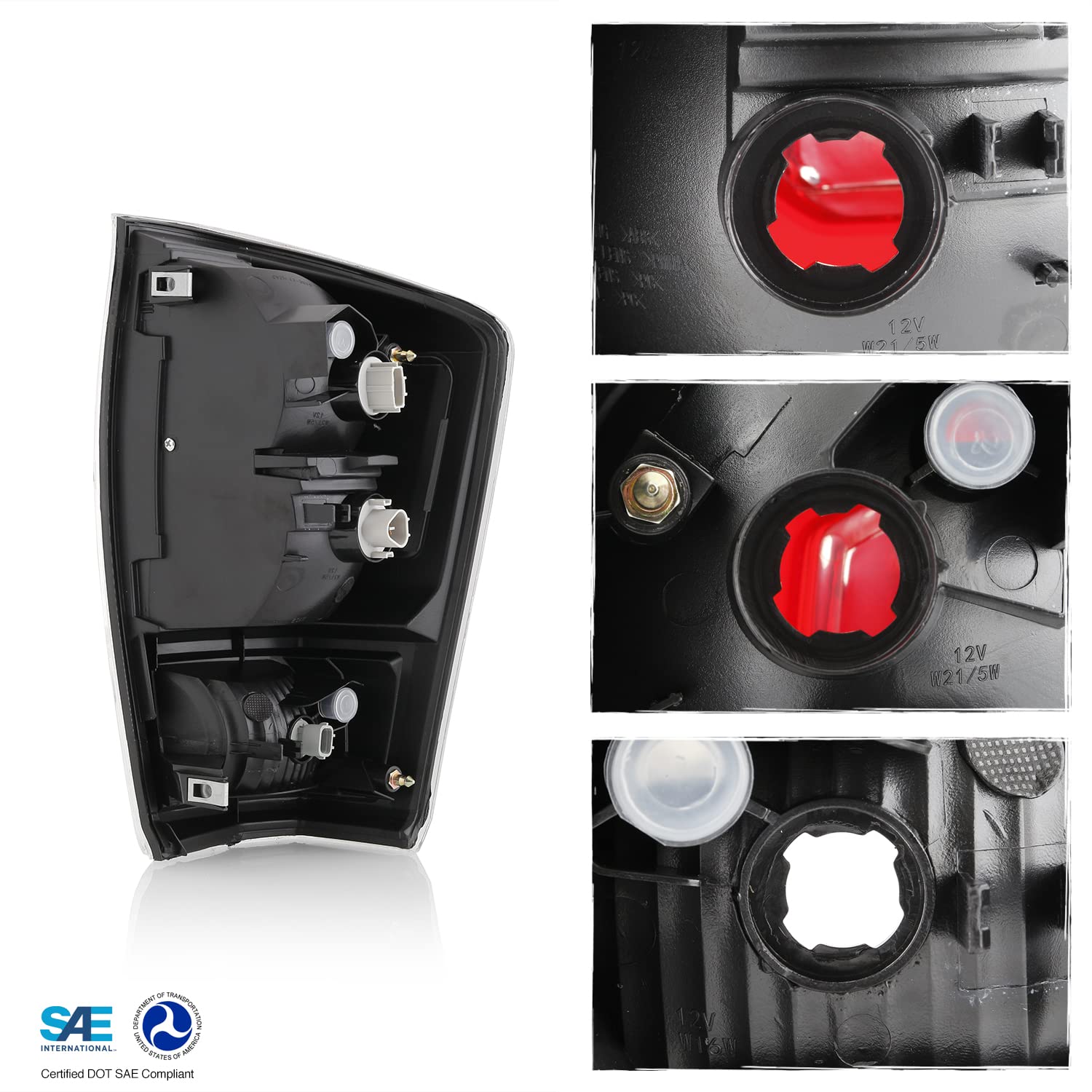 AKKON Smoked & Clear Lens Tail Lights Brake Lamp Pair for 2016-2020 Toyota Tacoma Limited (Driver & Passenger Side) - Enhance Style & Safety for Night Driving & Off-Road Adventures