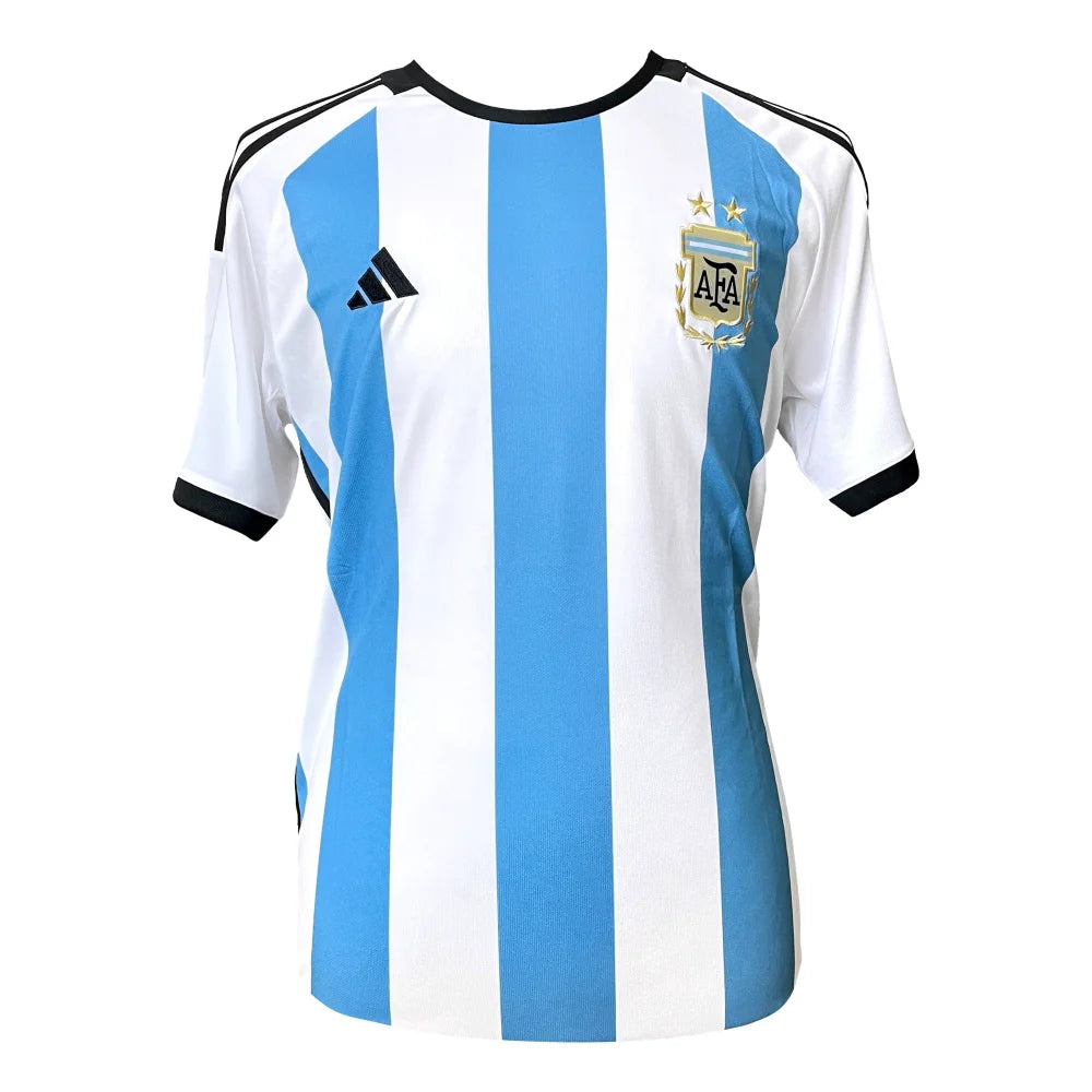 Lionel Messi Autographed Argentina 2022 World Cup Jersey - Framed with BAS Certificate - Perfect for Sports Memorabilia Collectors & Football Fans Display