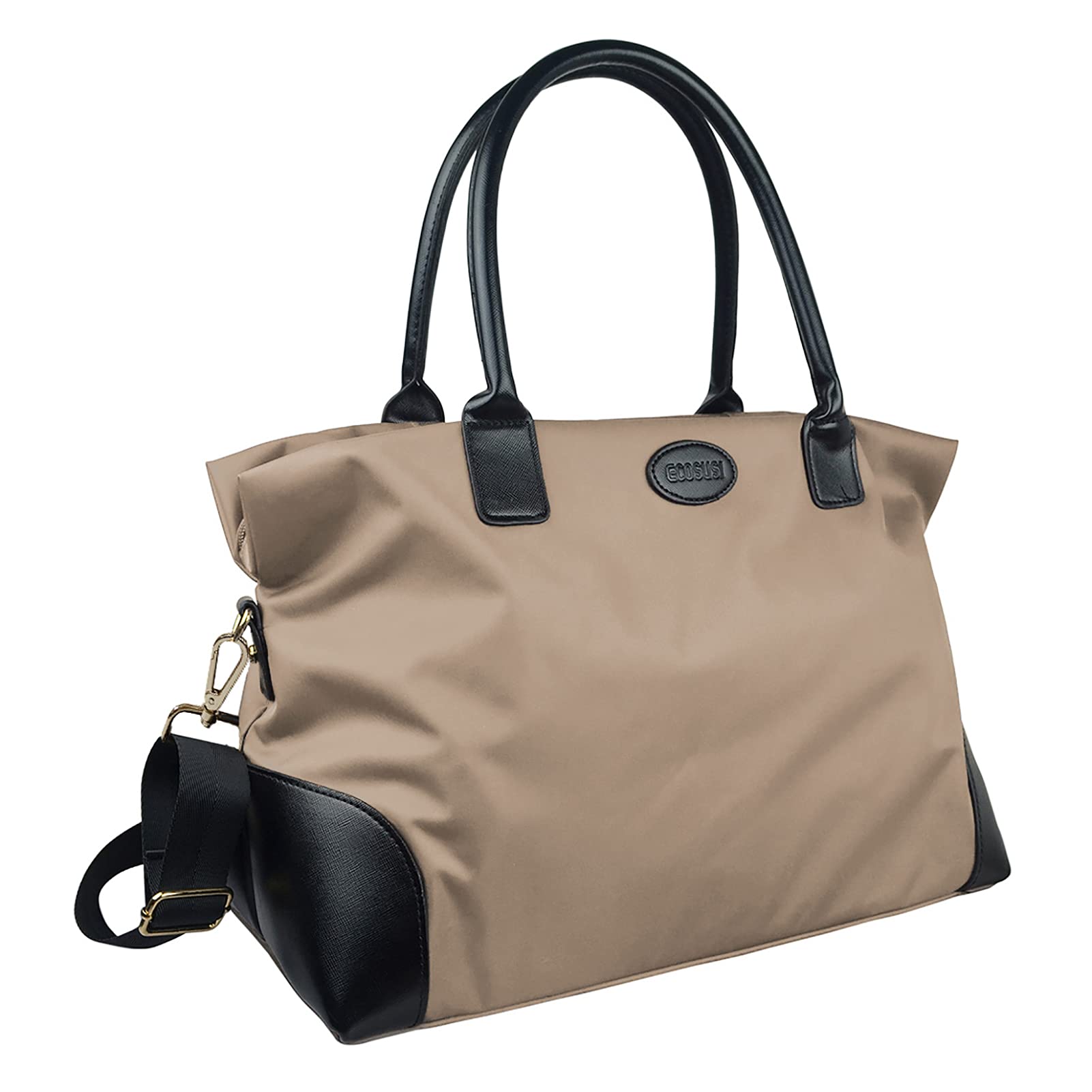 ECOSUSI Nylon Duffle Bag - Waterproof Weekender Overnight Bag for Travel, Gym & Sports - Carry On Luggage with Trolley Sleeve - Perfect for Business Trips, Weekend Getaways & Workout Sessions