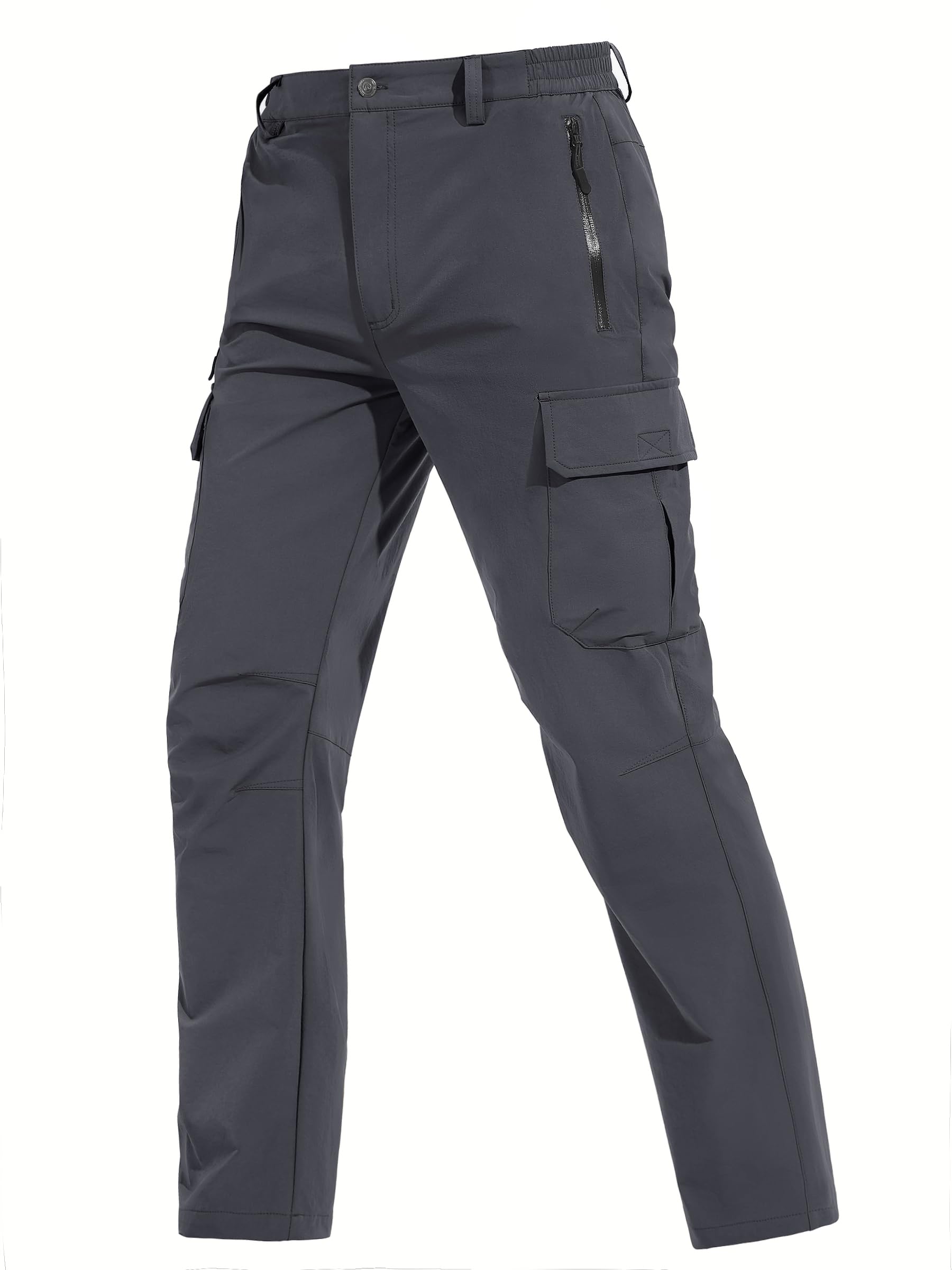 TACVASEN Men's Cargo Pants - 5 Pocket Water Resistant Lightweight Quick-Dry Ripstop Stretch Pants for Hiking, Work, Travel & Outdoor Adventures | Perfect for Camping, Climbing and Daily Wear