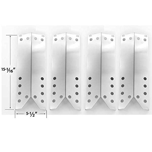 Nexgrill 720-0670-C BBQ Gas Grill Replacement Parts Kit - 4 Stainless Steel Burners, Heat Plates & Porcelain Cast Iron Cooking Grates - Perfect for Grill Repair & Maintenance - Ideal for Backyard BBQs, Outdoor Cooking & Family Gatherings
