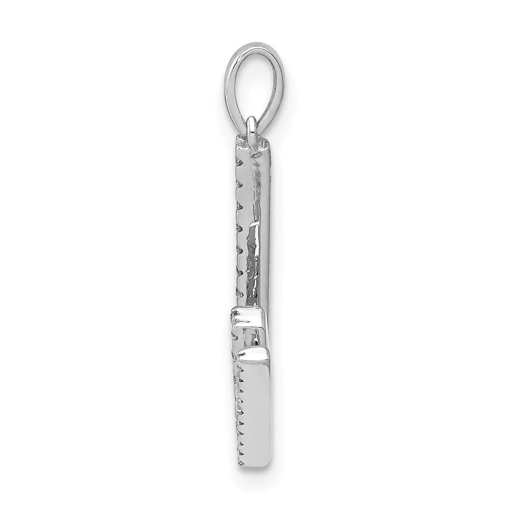 14K White Gold Diamond Letter W Initial Pendant Necklace - Elegant Personalized Jewelry Gift for Women, Perfect for Birthdays, Anniversaries & Special Occasions