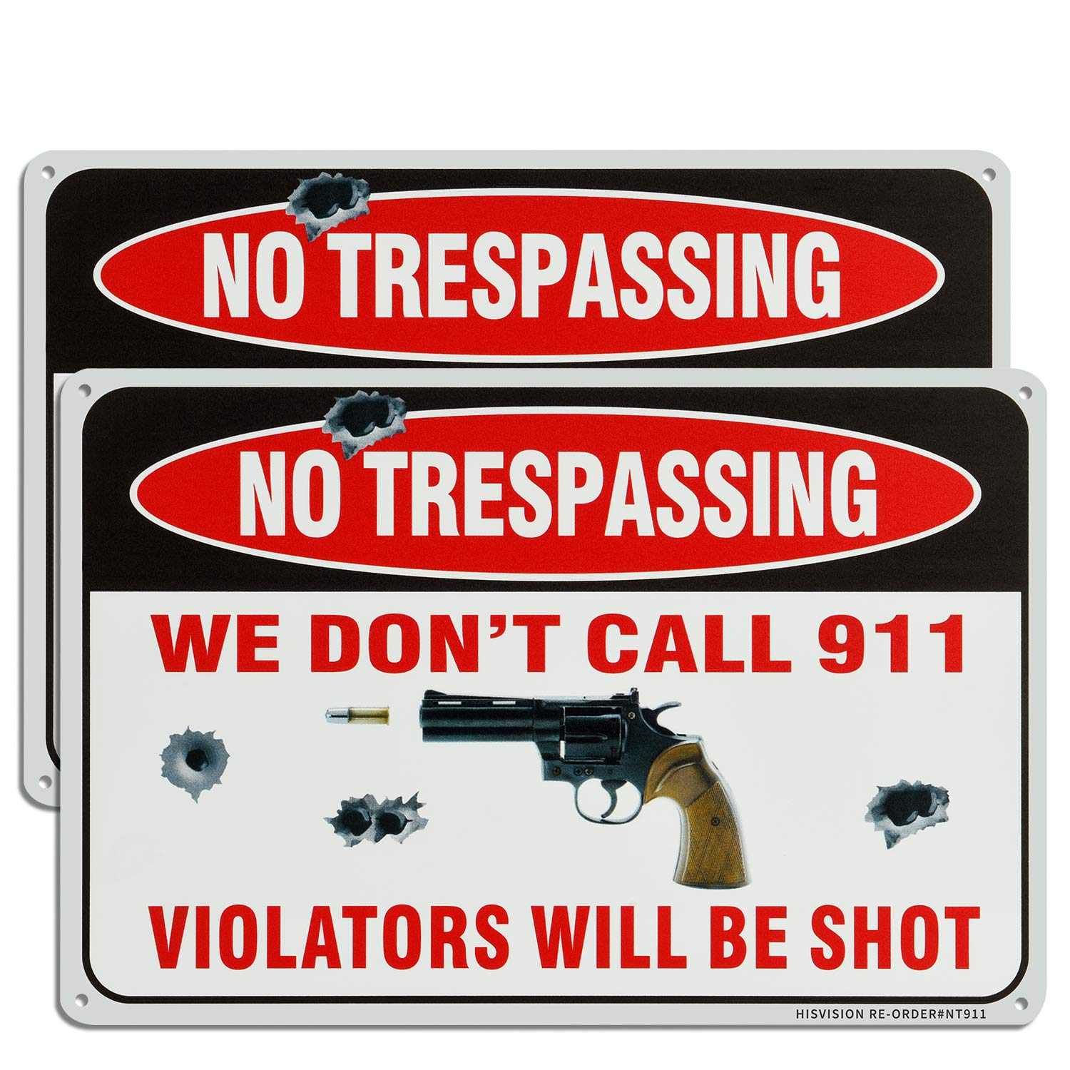 2 Pack Gun Sign - 12