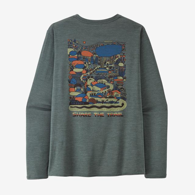 Men's Long Sleeve Capilene Cool Daily Graphic T-Shirt - Moisture Wicking & Breathable Outdoor Shirt for Hiking, Running & Casual Wear | Lands