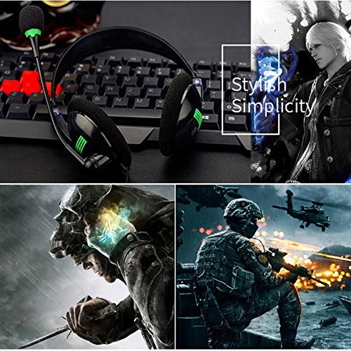 HCLZOE 3.5mm Computer Headset with 270° Adjustable Boom Mic - Noise Cancelling Headphones for PC, Laptop, Gaming & Office Use (Ideal for Zoom Calls, Online Classes & Remote Work)
