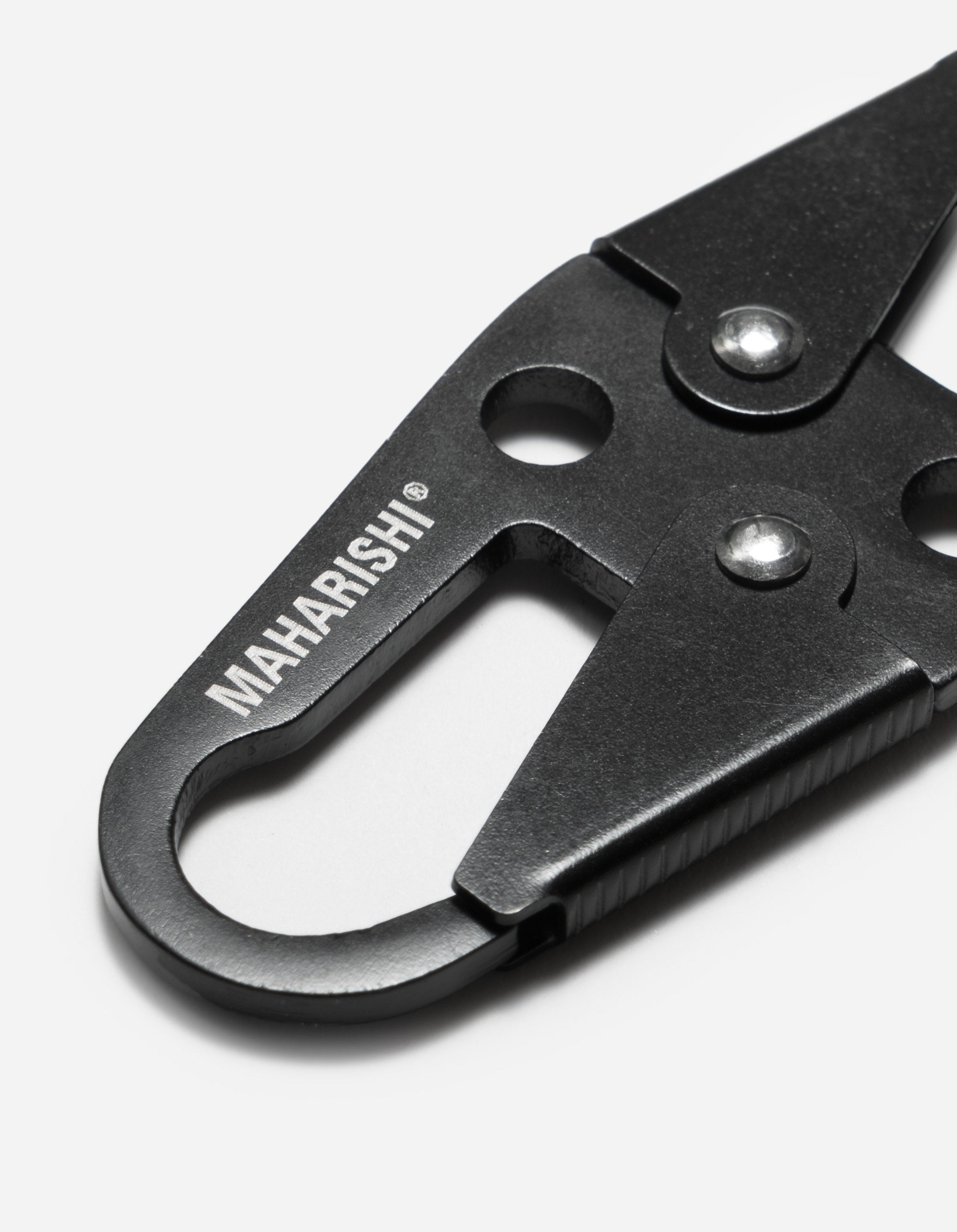 9351 XL Key Clip - Heavy Duty Stainless Steel Black Keychain Holder for Keys, Badges & Tools | Secure Key Organizer for Home, Office, Car & Outdoor Use