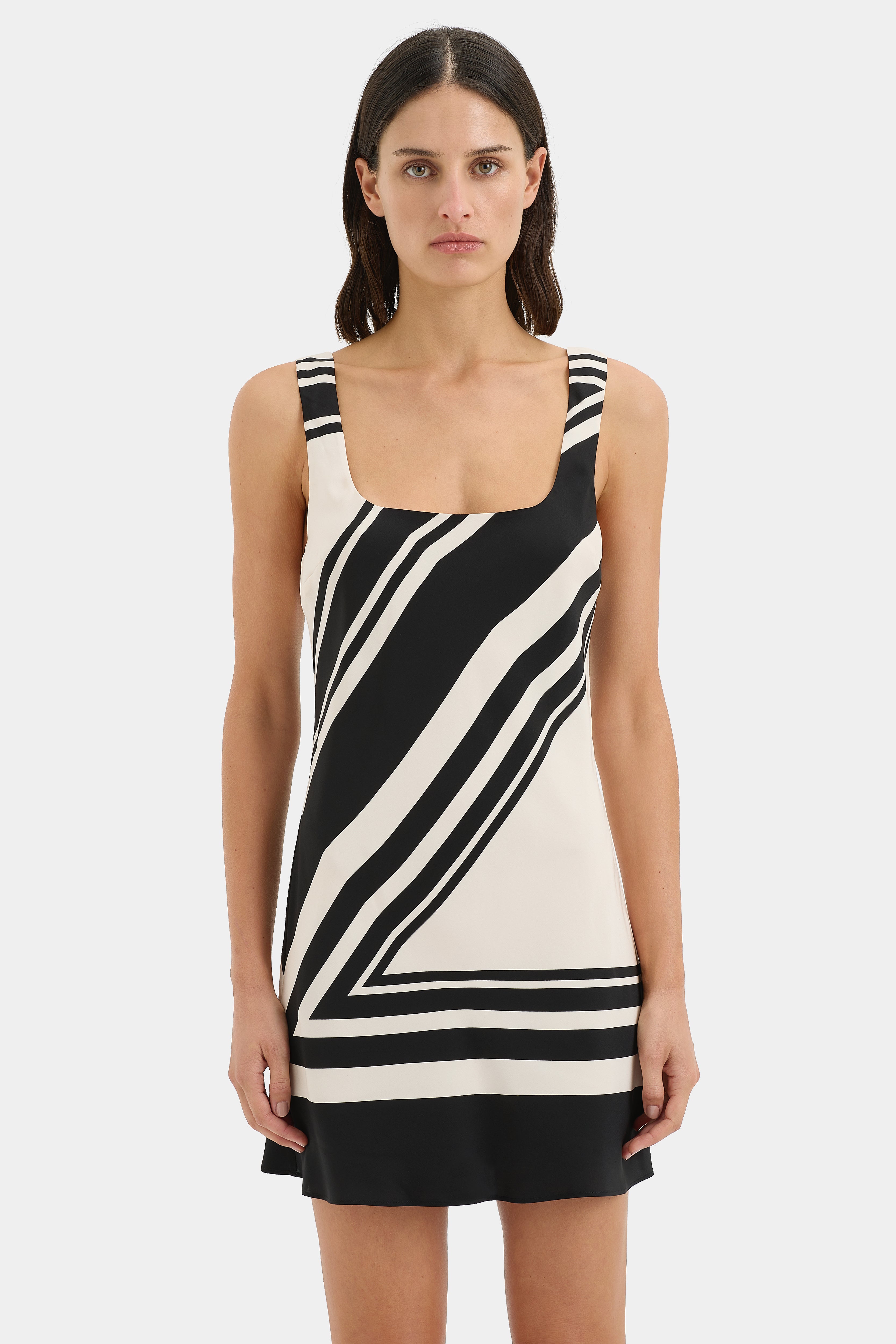 Pietra Scoop Mini Dress - Women's Sexy Short Sleeve Bodycon Dress for Party, Night Out & Date Night | Flattering Fit & Comfortable Stretch Fabric