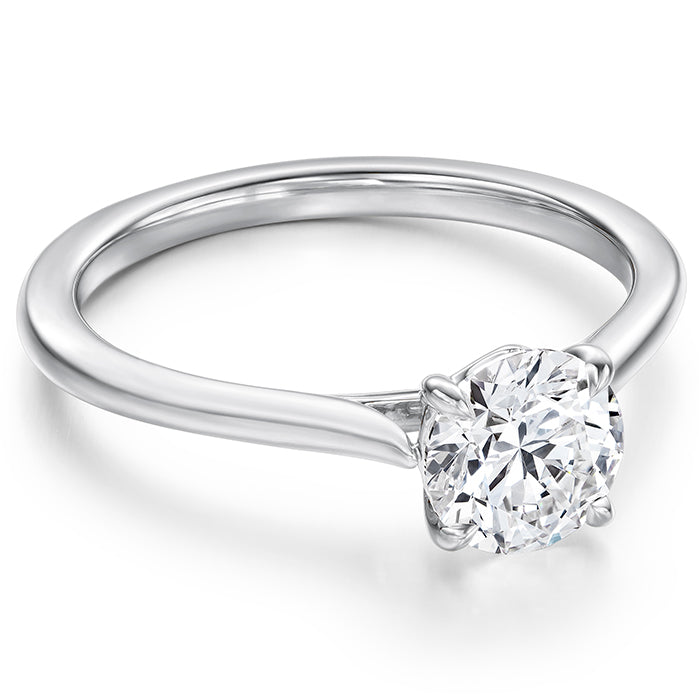 Hearts On Fire Camilla 4 Prong Diamond Engagement Ring - 1.5ct Round Brilliant Cut Solitaire Ring in 14K White Gold - Perfect for Proposals, Anniversaries & Romantic Occasions