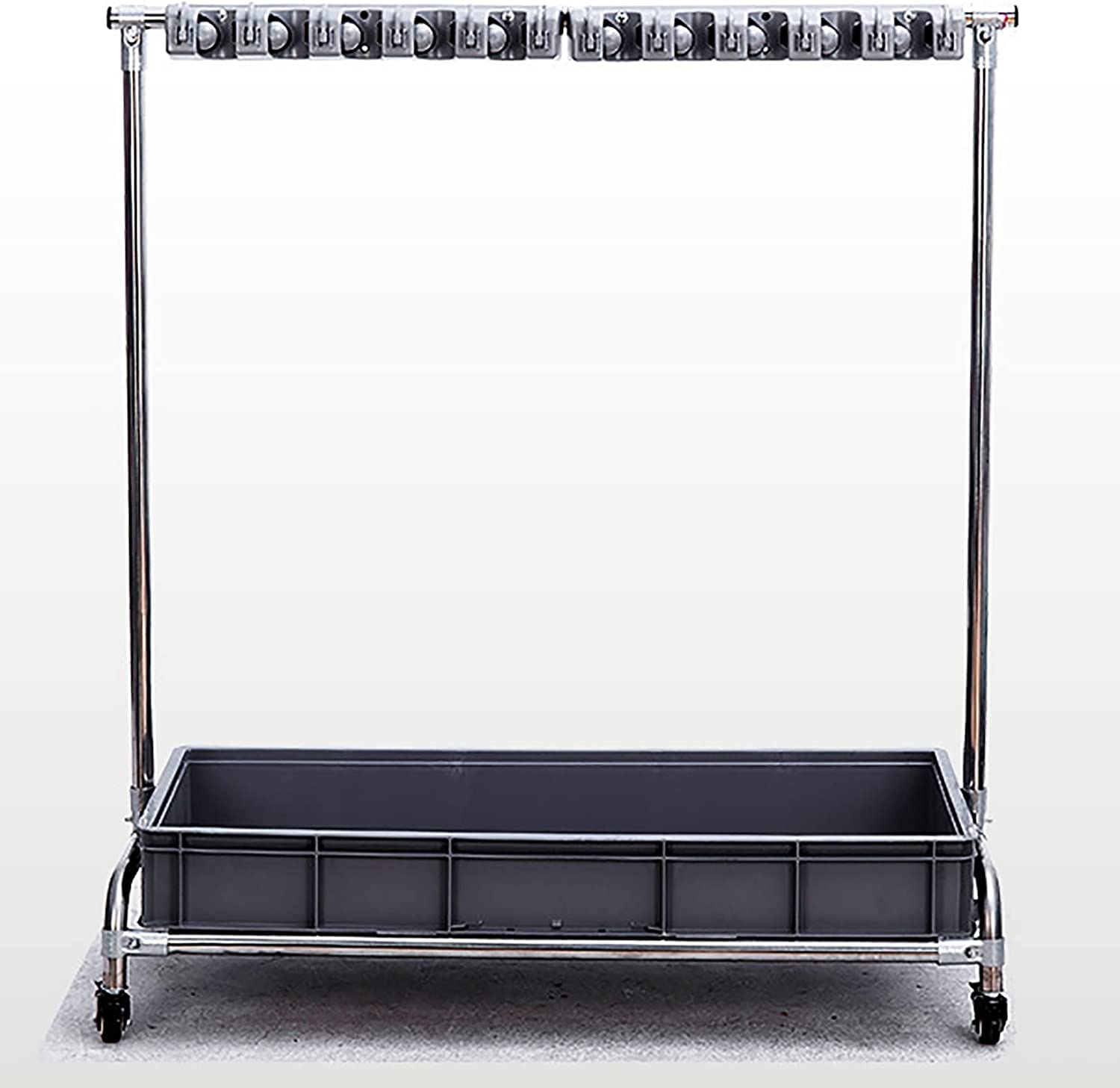 Navreeti Removable Wall Mount Mop Holder - Heavy Duty Broom and Mop Organizer for Wet Floor Cleaning Tools - Space Saving Storage Solution for Garage, Hotel, School, Restaurant - Perfect for Kitchen, Bathroom & Utility Room Organization